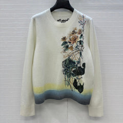 DIOR CASHMERE SWEATER WITH FLORAL EMBROIDERY 276200