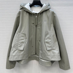 LOEWE HOODED JACKET WITH EMBROIDERED LOGO 276080