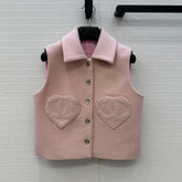 CHANEL 25S KNIT VEST WITH TWO HEART-SHAPED POCKETS 346