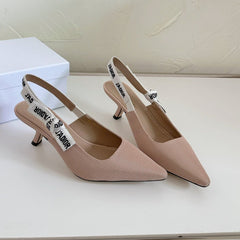 J'ADIOR SLINGBACK PUMP NUDE PINK TECHNICAL FABRIC 65 MM