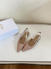 J'ADIOR SLINGBACK FLAT NUDE PINK TECHNICAL FABRIC