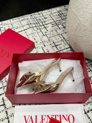 HIGH MULE IN LIGHT GOLD LAMBSKIN