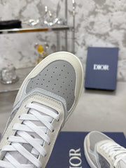 DIOR 25S B27 UPTOWN LOW-TOP SNEAKERS IN WHITE MIX GREY CALFSKIN STYLE 1