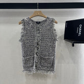 KNITTED ROUND-NECK BLAZER 25S IN COTTON YB 265662