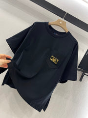 LV 25S T-SHIRT COTTON METALLIC LOGO 264989