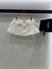 MIUMIU DENIM JACKET AND SKIRT SET 274647