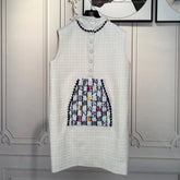 CHANEL 25S SLEEVELESS HOODED DRESS 418