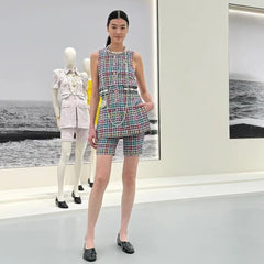 CHANEL 25S SLEEVELESS BLAZER DRESS 419