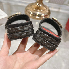 ESPADRILLES MULES IN BLACK RAFFIA