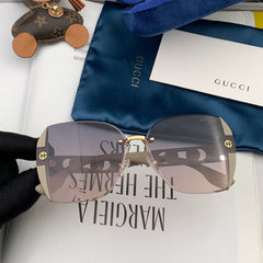 EMBOSSED LOGO SQUARE FRAME SUNGLASSES G0296 IN ACETATE AND METAL
