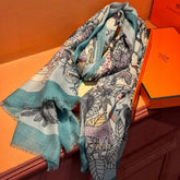 HERMES 25S SCARF 200 IN CASHMERE SILK 732071