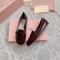 Reddish Brown Loafer Shoes Sheepskin