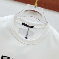 LV T-SHIRT EMBROIDERED LOGO IN WHITE COTTON 238878