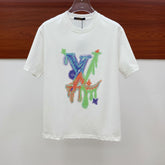LV T-SHIRT STYLIZED LOGO IN WHITE COTTON 238874