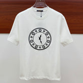 LV T-SHIRT IN WHITE PURE COTTON EMBROIDERED LOGO 238888