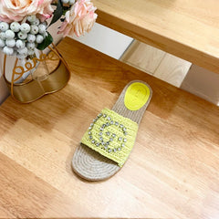 GG Casual Style Logo Sandals Yellow