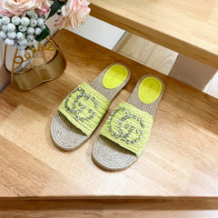 GG Casual Style Logo Sandals Yellow