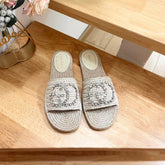GG Casual Style Logo Sandals Beige