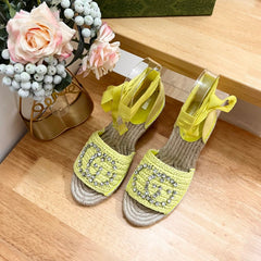 GG Women Flat Shoes Yellow