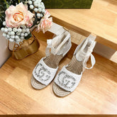 GG Women High Sandal Shoes White