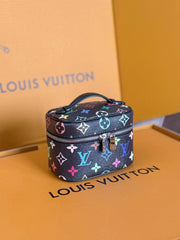 NICE NANO 14 IN COLORFUL MONOGRAM CANVAS SILVER ZIPPER