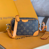 TROCADERO BAG 20 IN BROWN MIX ORANGE MONOGRAM ECLIPSE CANVAS