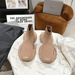 BALENCIAGA 25S SPEED TRAINER SNEAKERS 55 MM IN BEIGE KNIT