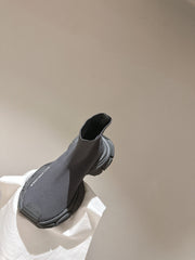 BALENCIAGA 25S SPEED TRAINER SNEAKERS 55 MM IN DARK GREY KNIT