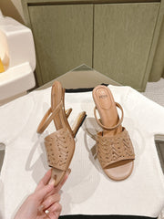 FENDI FIRST HIGH-HEELED SANDALS 85 MM IN TUSCAN TAN LAMBSKIN GOLD HARDWARE