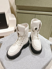 MARTIN BOOTS IN WHITE EMBROIDERED CALFSKIN