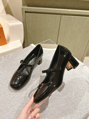 SWING HIGH MARY JANE 55 MM IN BLACK PATENT CALFSKIN