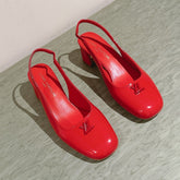 SWING SLINGBACK PUMP 55 MM IN CRIMSON RED CALFSKIN