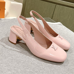 SWING SLINGBACK PUMP 55 MM IN PEACH PINK CALFSKIN