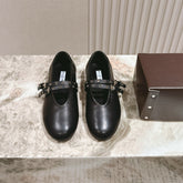 ALAIA MARY JANE 25S IN BLACK LAMBSKIN WITH SILVER HARDWARE