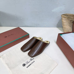 FLAT BUBBLE IN BROWN LAMBSKIN