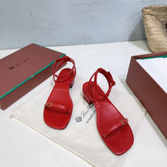 LP MINDIL SANDAL 25 IN RED LAMBSKIN