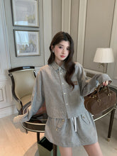 MIUMIU SHIRT & MINI SKIRT SET STYLE 186