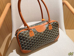 SAINT MARTIN BAG 35 IN BROWN GOYARDINE CANVAS AND CALFSKIN