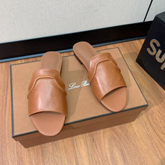 LP HIGHT TOP FLAT SLIPPERS TAWNY CALFSKIN