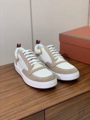 LP NEWPORT WALK SNEAKERS KHAKI AND CREAMY WHITE SUEDE