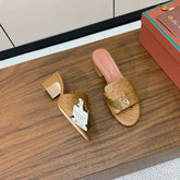 HIGH HEEL IN LIGHT BROWN LAMBSKIN OSTRICH SKIN