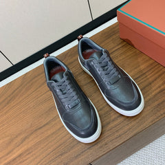 LP SNEAKERS IN SLATE GREY CALFSKIN WHITE SOLE