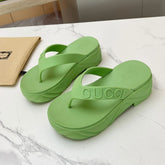 THONG PLATFORM IN PISTACHIO GREEN IMPORTED TPU