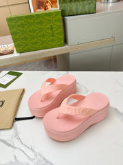THONG PLATFORM 5 CM IN LIGHT PINK IMPORTED TPU