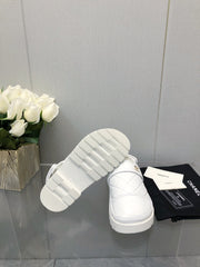 CHUNKY PLATFORM SHEARLING SLIPPER WHITE LAMBSKIN
