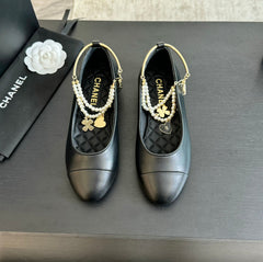 Double Strap Chunky Heel Mary Jane Shoes Black