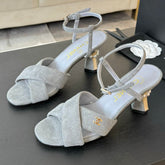 High Sandals Lambskin Gray
