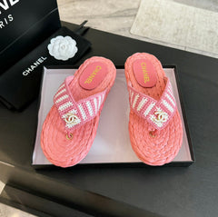 Double C Hottest Knit Flip-Flops Light Pink