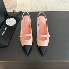 Double C WOMEN'S Slingback SPIRIT TOE Light Pink Lambskin