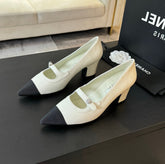 Double C WOMEN'S SHOES SPIRIT TOE White Lambskin